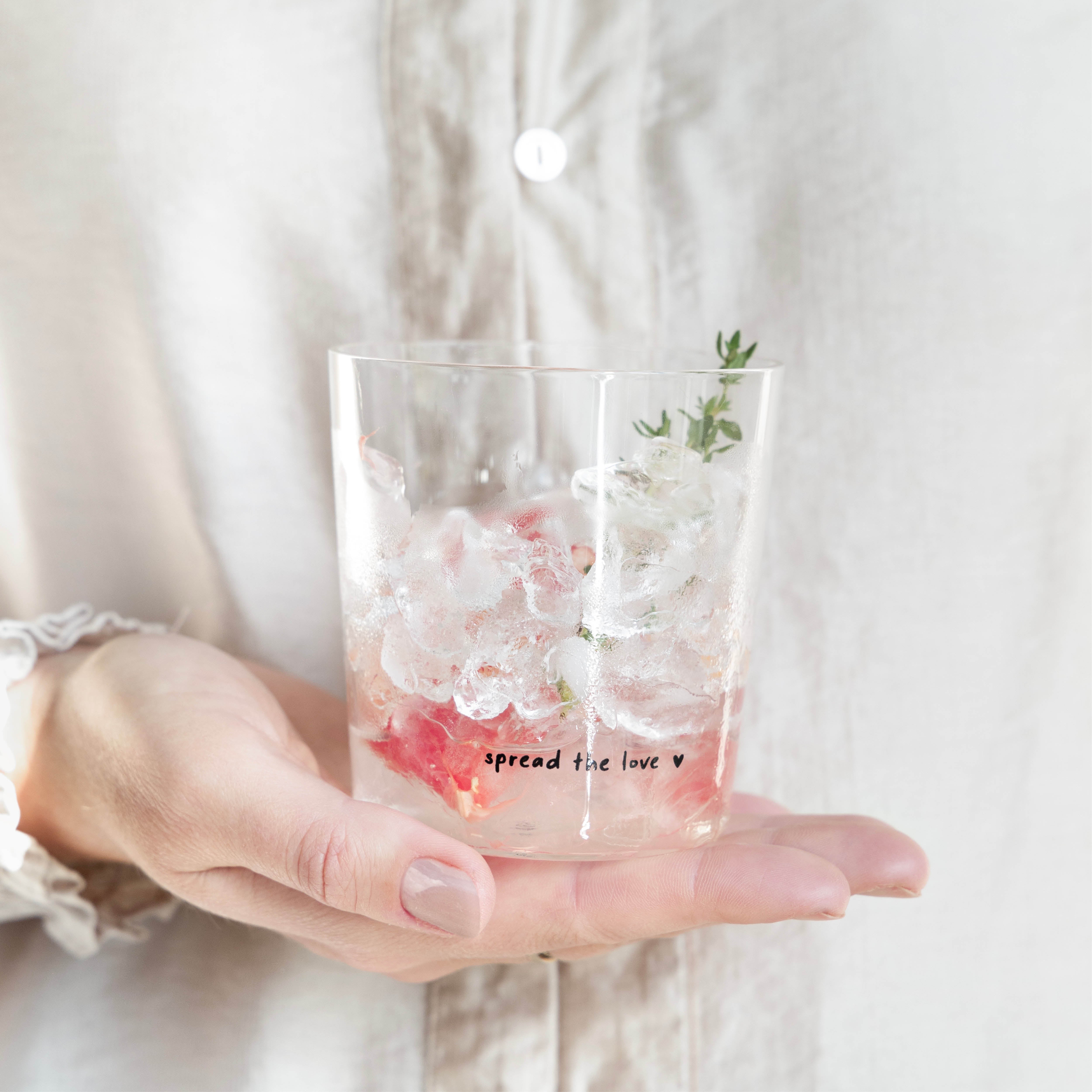 Verre à eau "spread the love" - Bastion Collections