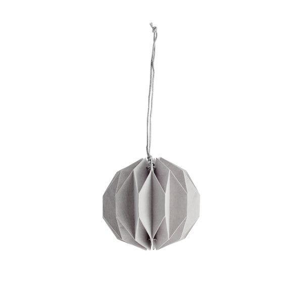 Weihnachtskugel Papier "Hylta" grau – Storefactory