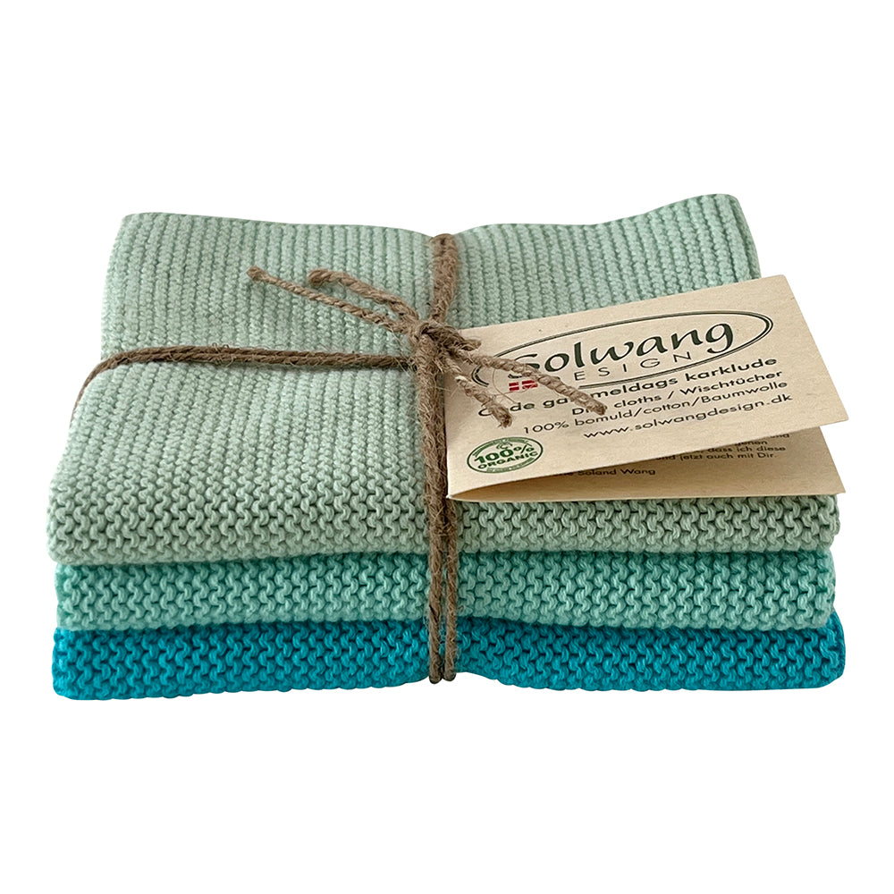 Wischtücher Aqua Türkis Kombi 3er Set - Solwang Design