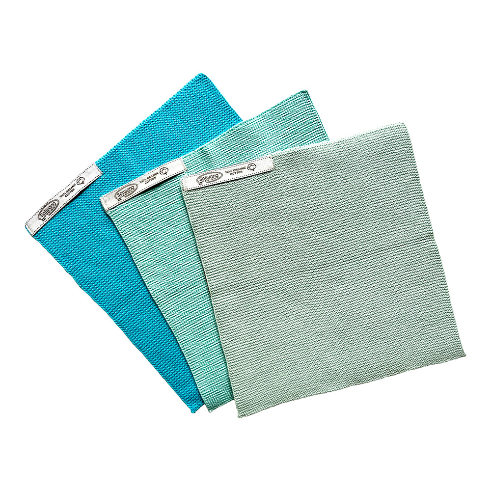 Wischtücher Aqua Türkis Kombi 3er Set - Solwang Design