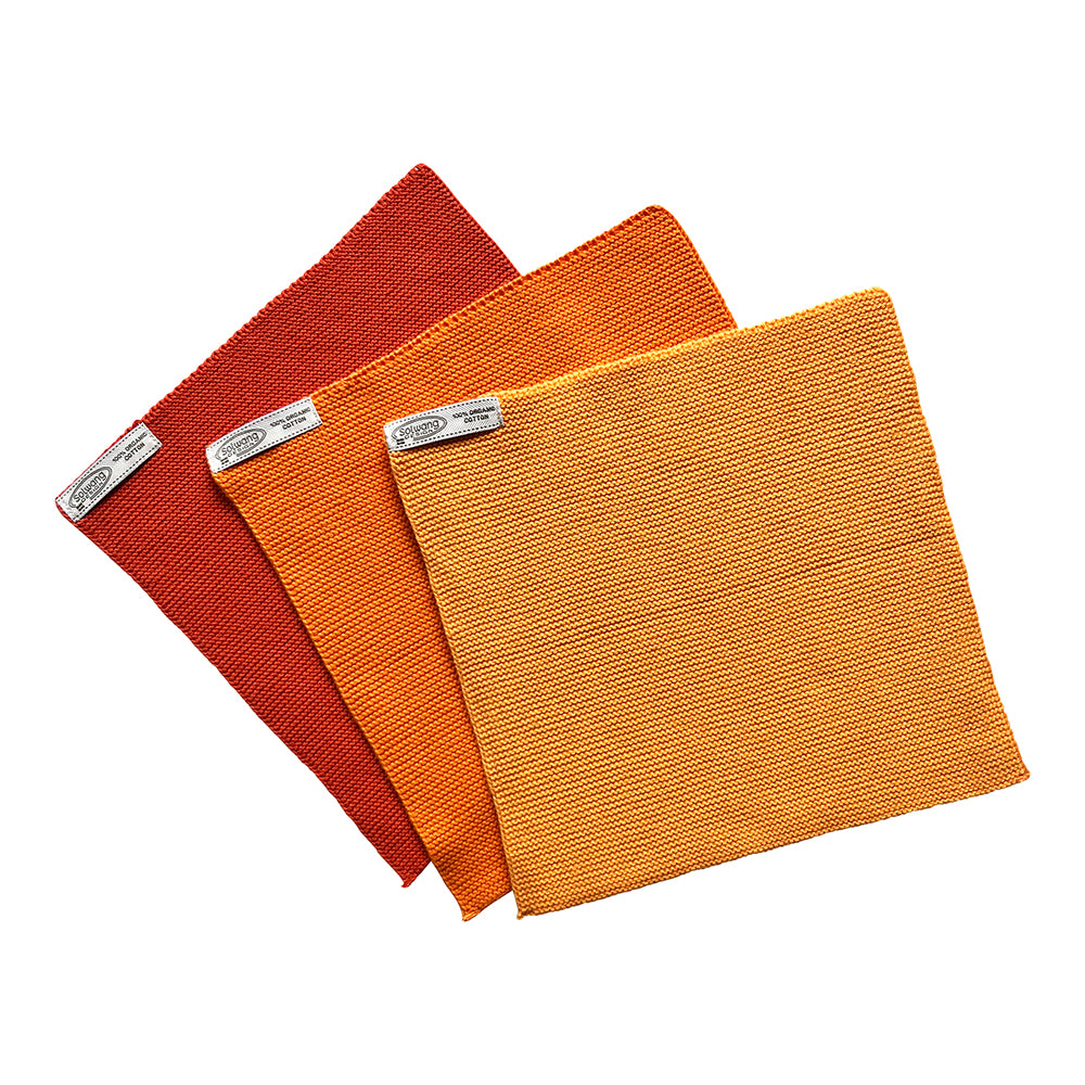Wischtücher Orange Kombi 3er Set - Solwang Design