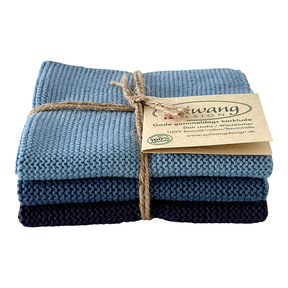 Wischtücher Staubiges Blau Kombi 3er Set - Solwang Design