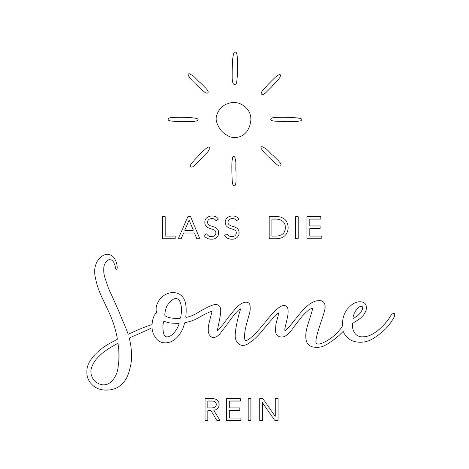 Wandsticker "LASS DIE Sonne REIN" - Eulenschnitt
