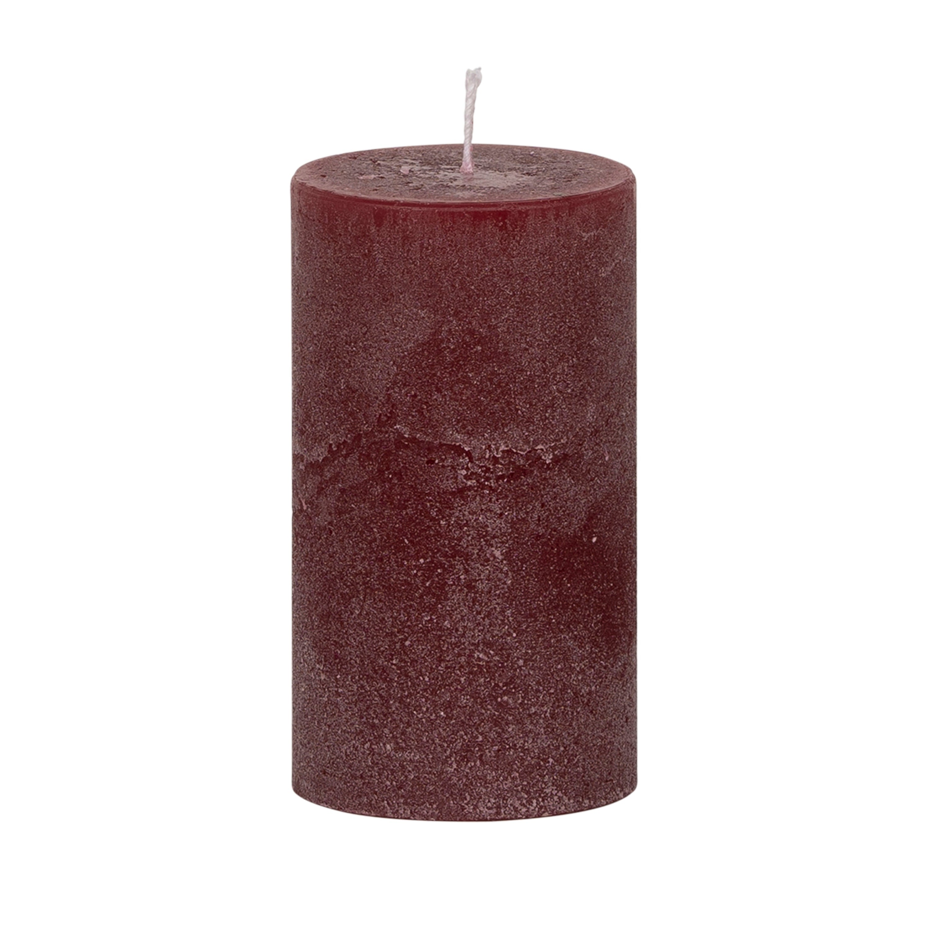 Zylinderkerze 12x6.6cm Bordeaux - Weizenkorn