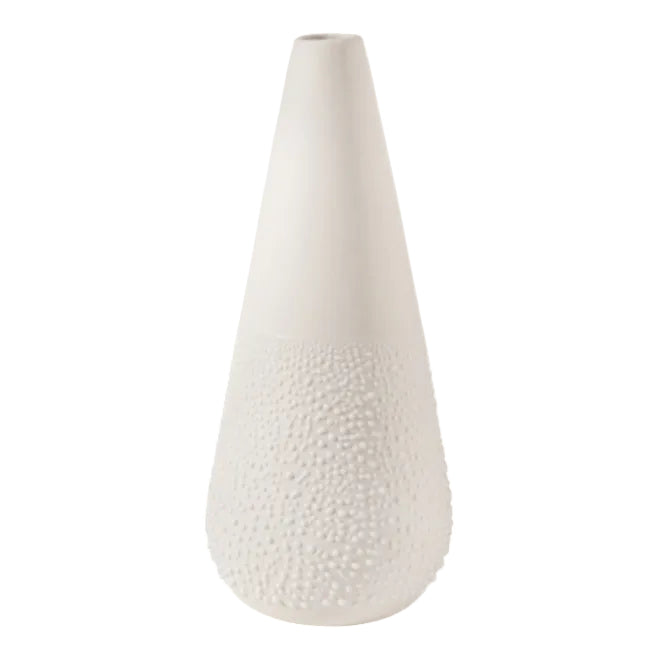 Perlenvase weiss Design 5 - Räder