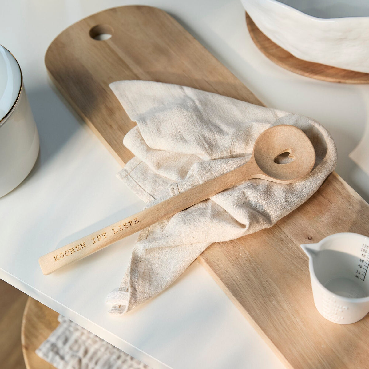 Cucchiaio da cucina "Kochen ist Liebe" acacia - Räder (Immagine 2)