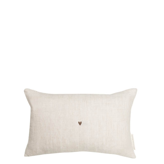 Leinenkissen "heart" 50x30cm - Bastion Collections