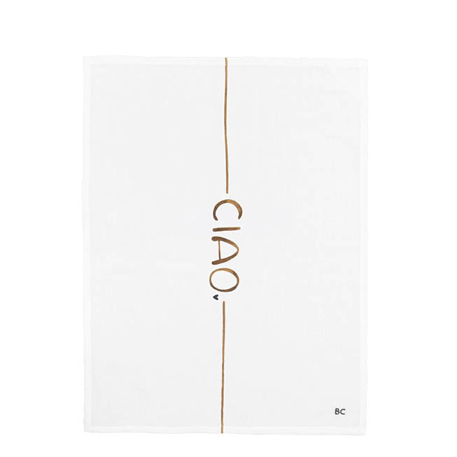 Geschirrtuch "CIAO" braun - Bastion Collections