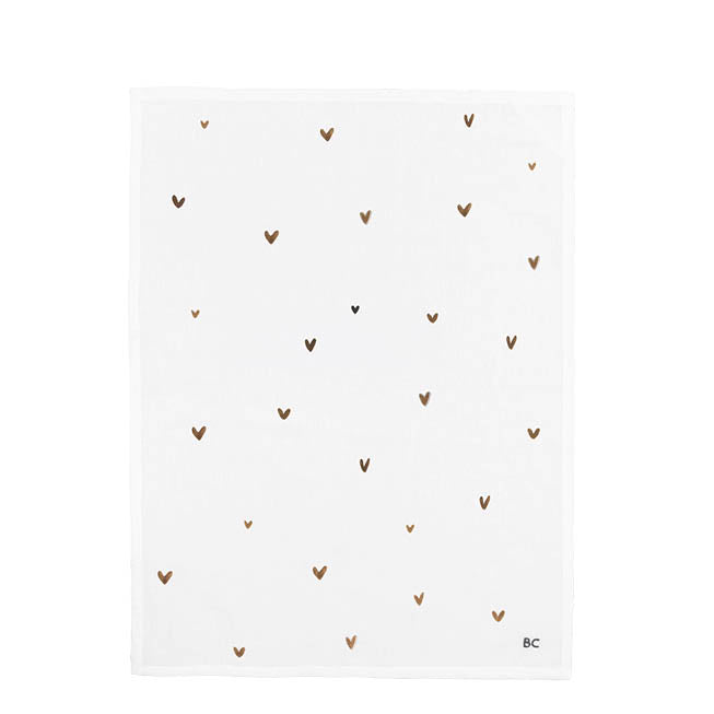 Geschirrtuch "hearts" braun - Bastion Collections