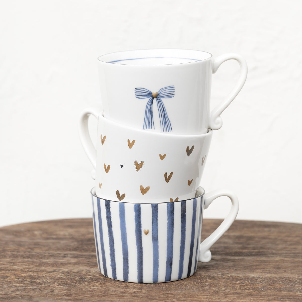 Tasse "little hearts" gross braun - Bastion Collections (Bild 3)