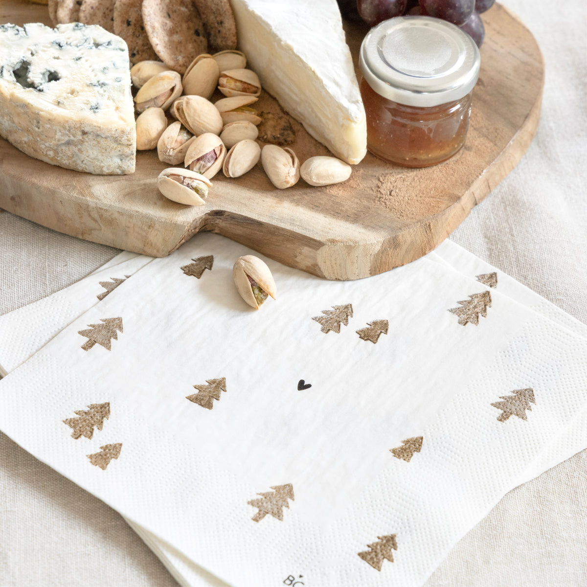 Serviette "Xmas Trees" Lunch braun - Bastion Collections (Bild 2)