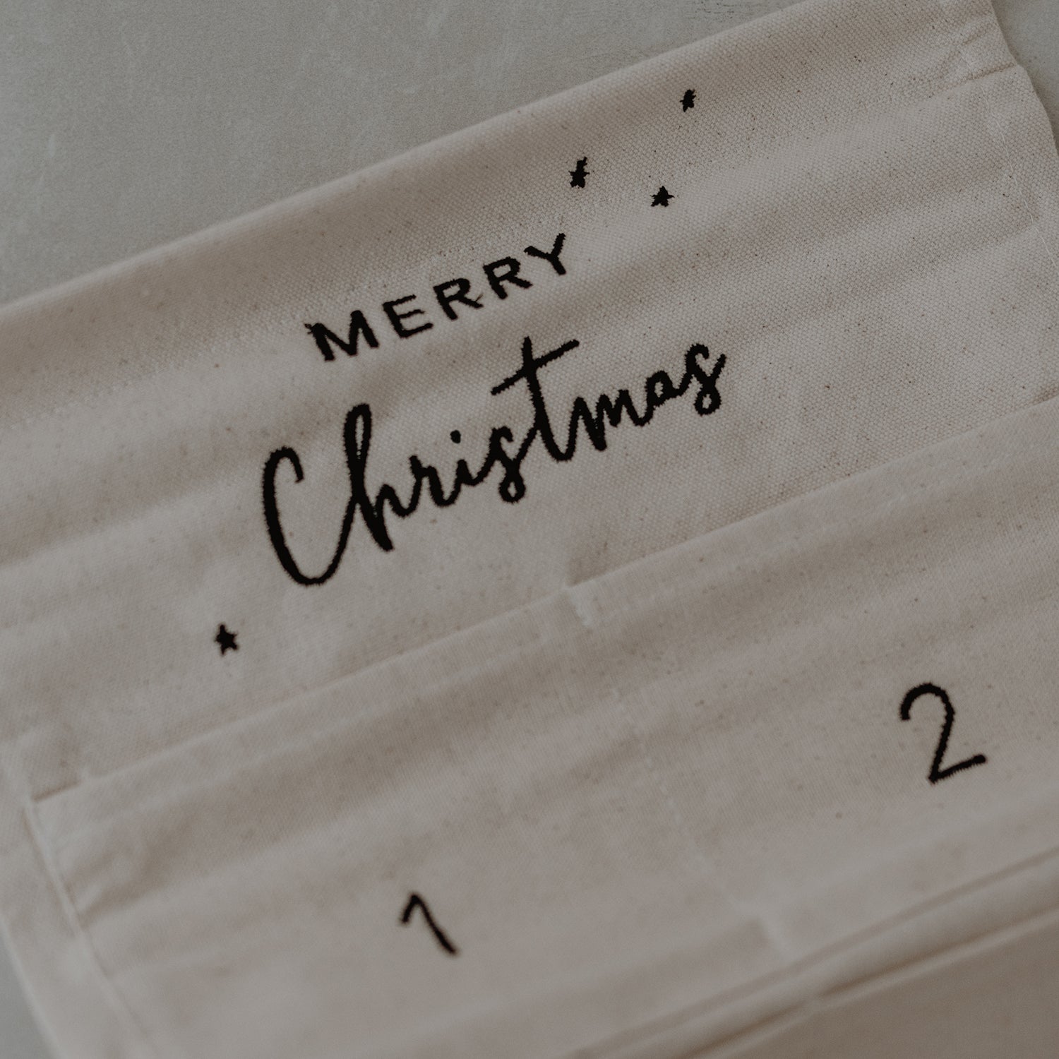 Adventskalender "Merry Christmas" 30cm créme - Eulenschnitt