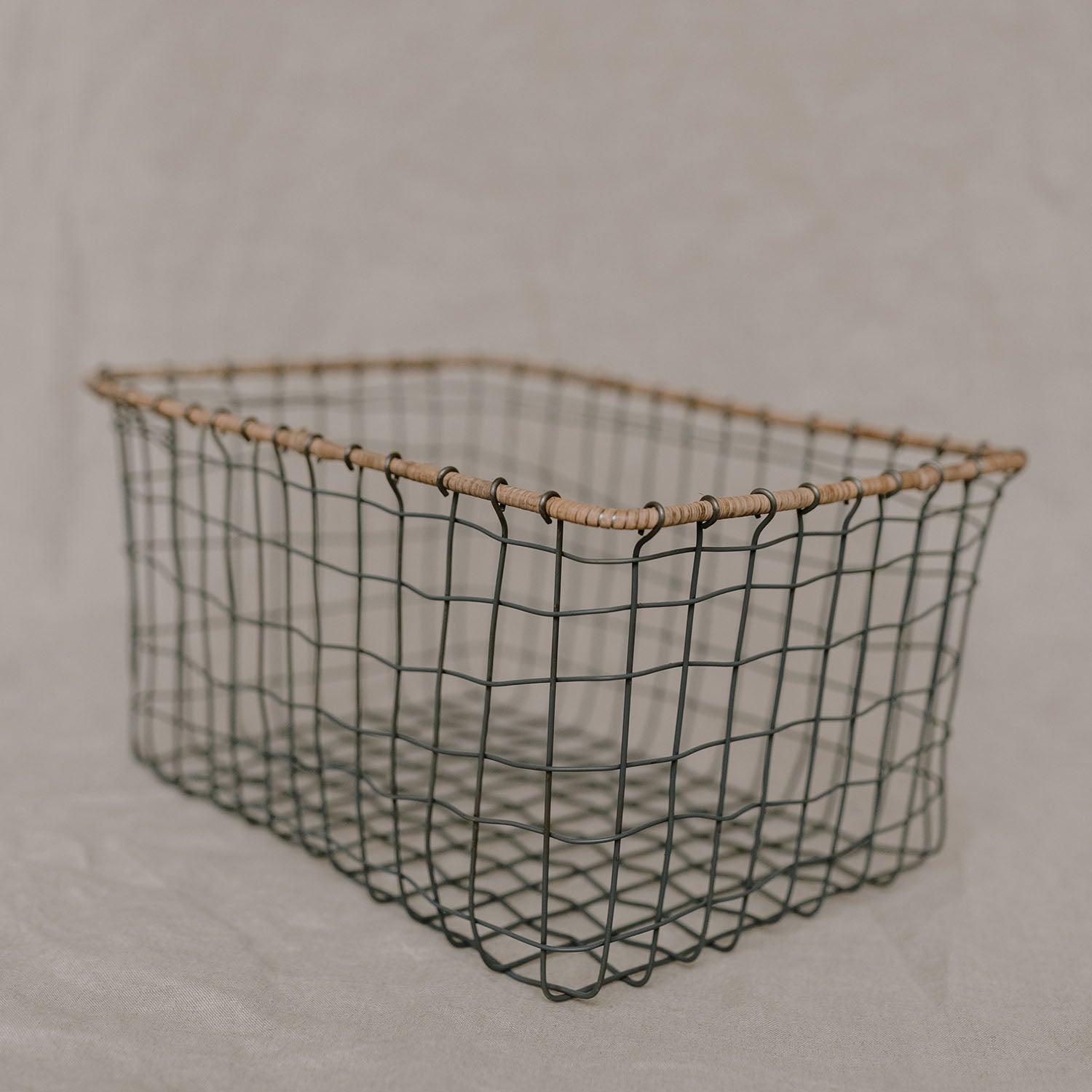 Aufbewahrungskorb Draht eckig 35x26cm - Eulenschnitt