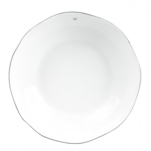 Suppenteller "heart" grau - Bastion Collections