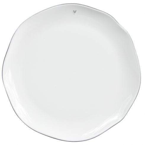 Teller "heart" grau - Bastion Collections