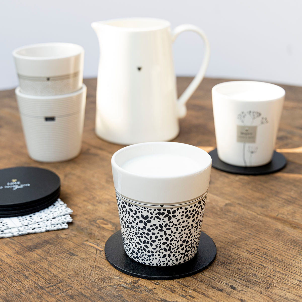 Becher "Inspire dream & create" beige - Bastion Collections