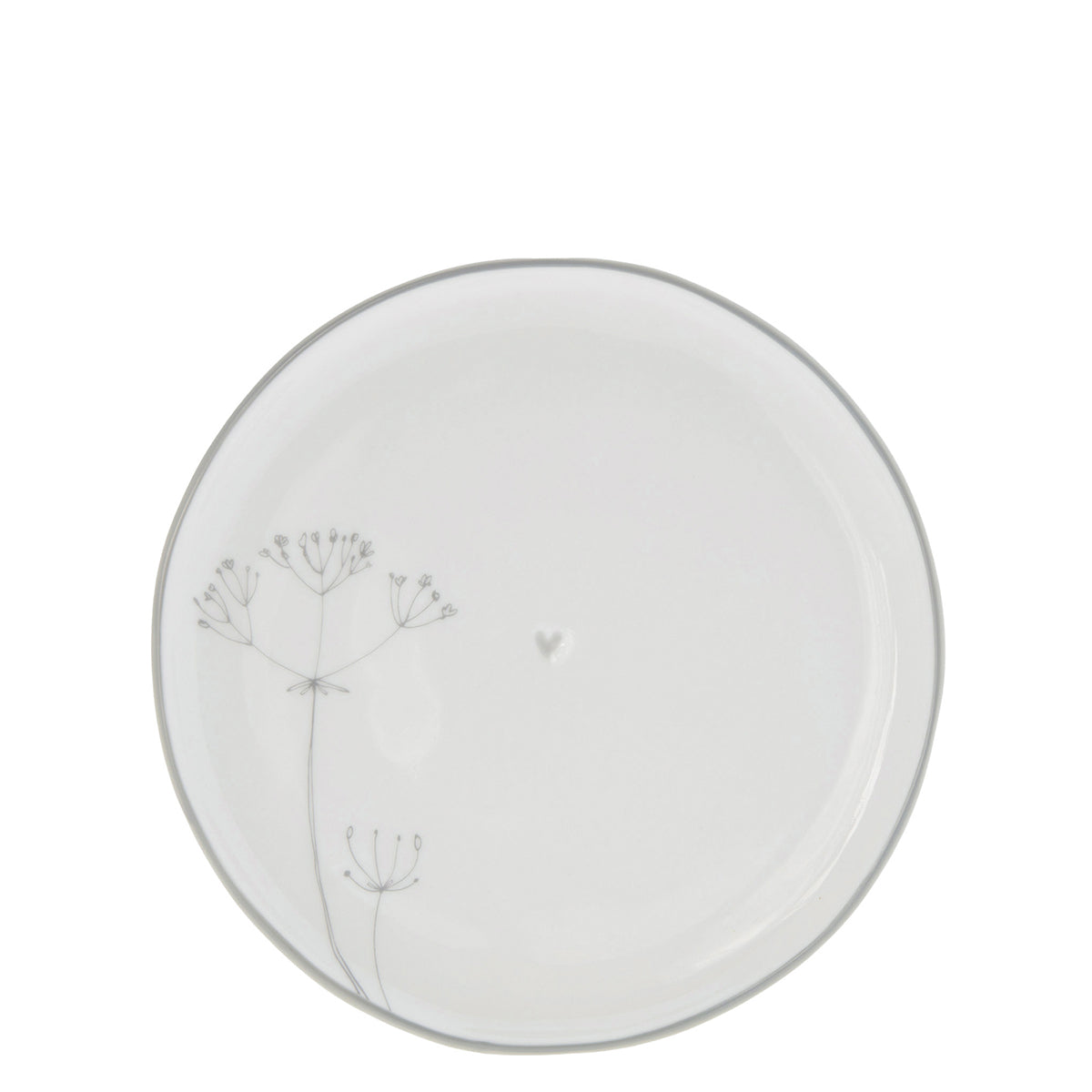 Dessertteller/Frühstücksteller "Dry Flower" 19cm grau - Bastion Collections