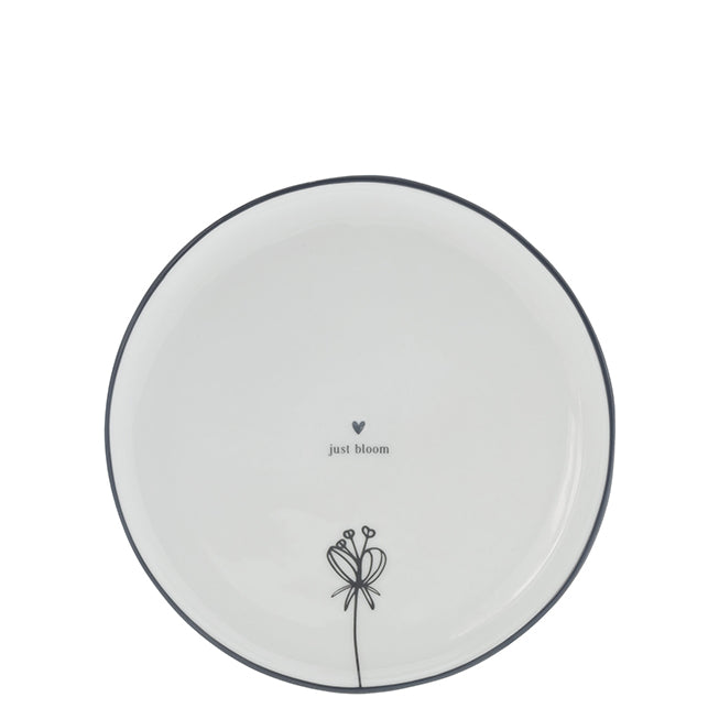 Dessertteller/Frühstücksteller "Just Bloom" 19cm schwarz - Bastion Collections