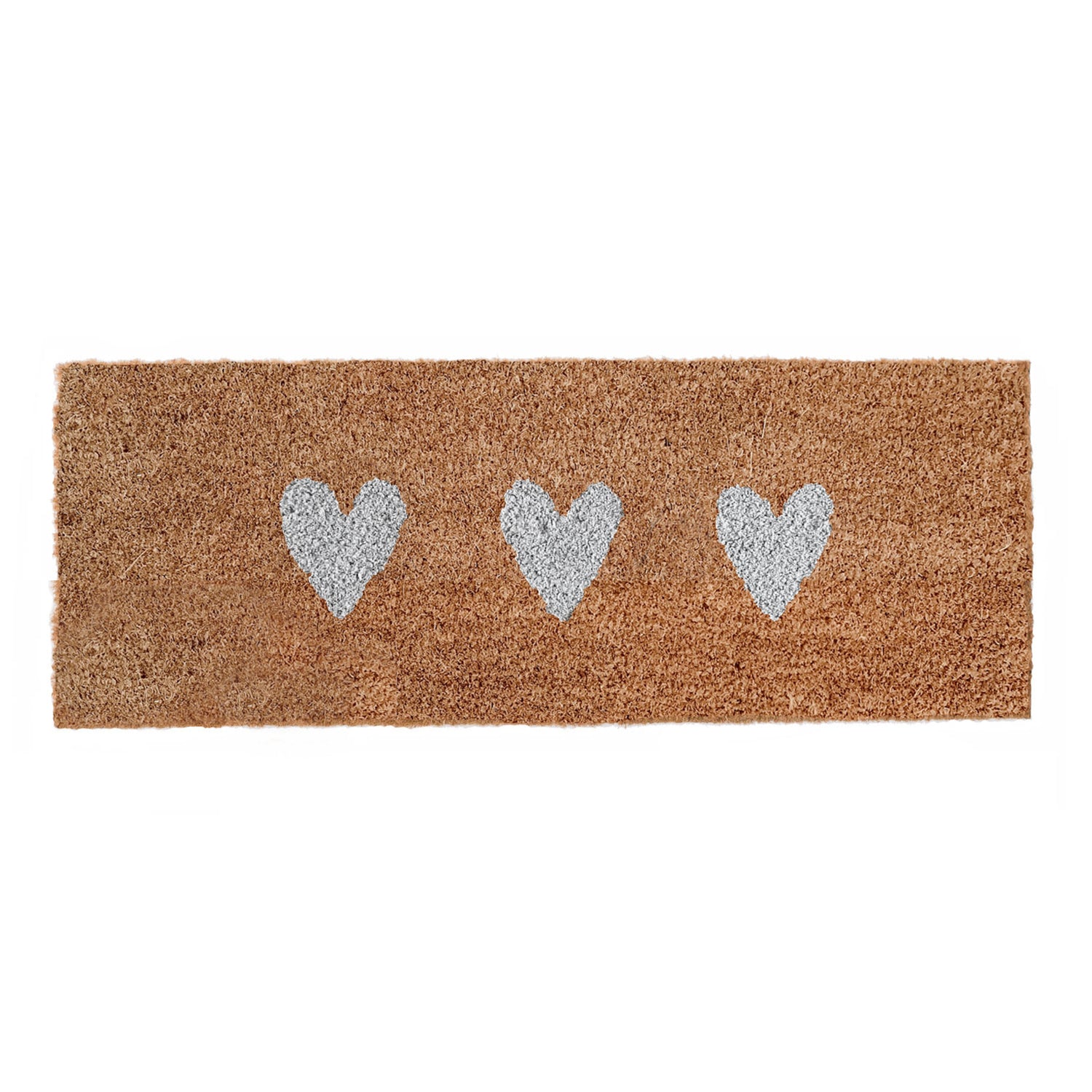 Fussmatte Herzen 75x25cm – Kokos - Eulenschnitt