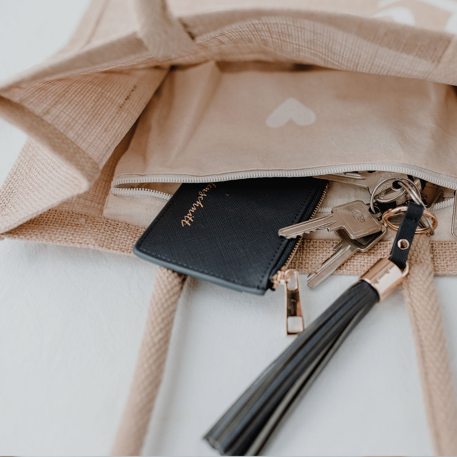 Sac en jute avec inscription "Markttasche" - Eulenschnitt
