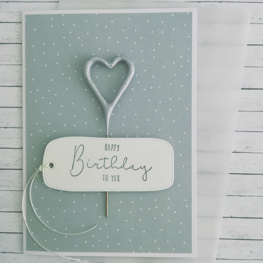 Grusskarte Wunderkerze "HAPPY Birthday TO YOU" – handgemacht