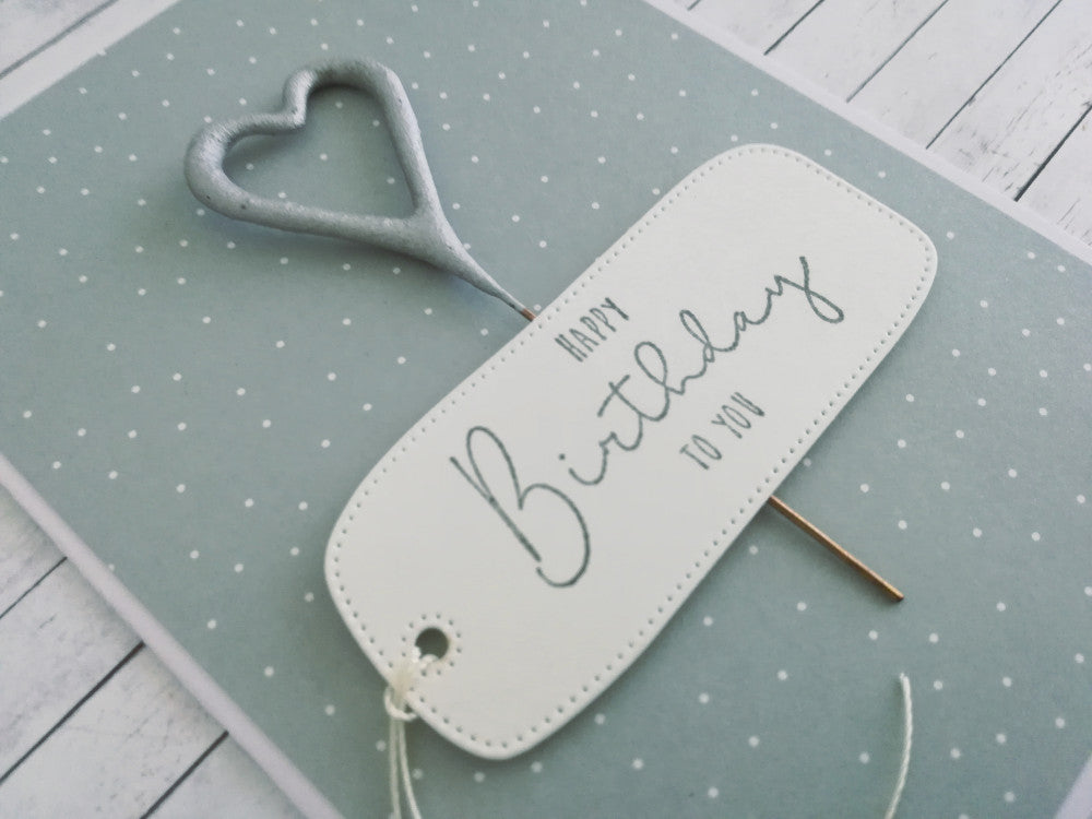Carte de vœux cierge magique "HAPPY Birthday TO YOU" – fait main