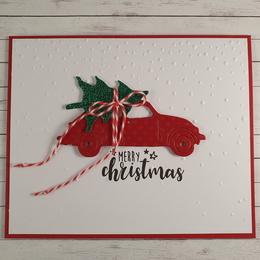 Grusskarte "MERRY Christmas" – handgemacht