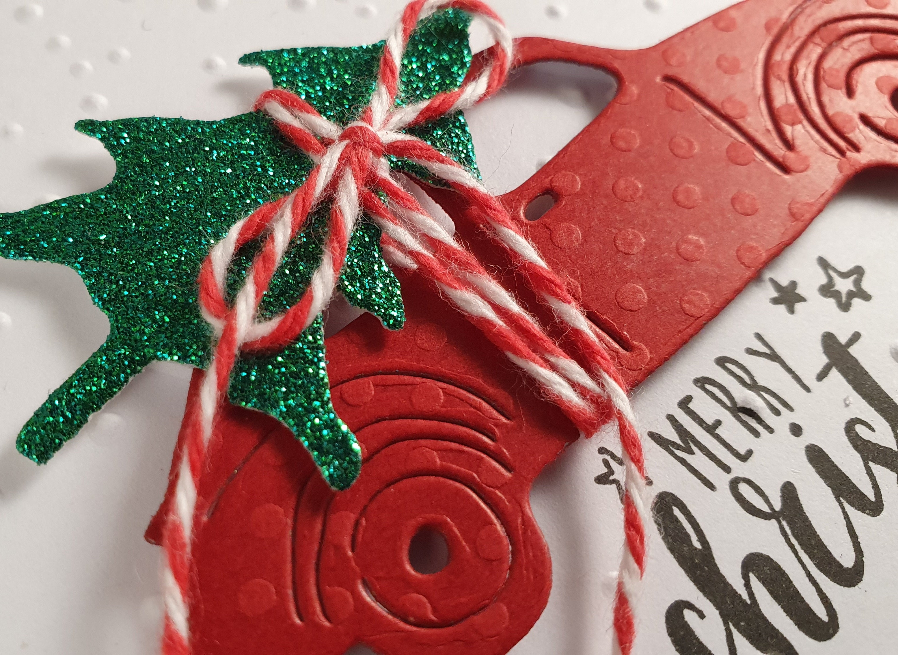 Grusskarte "MERRY Christmas" – handgemacht