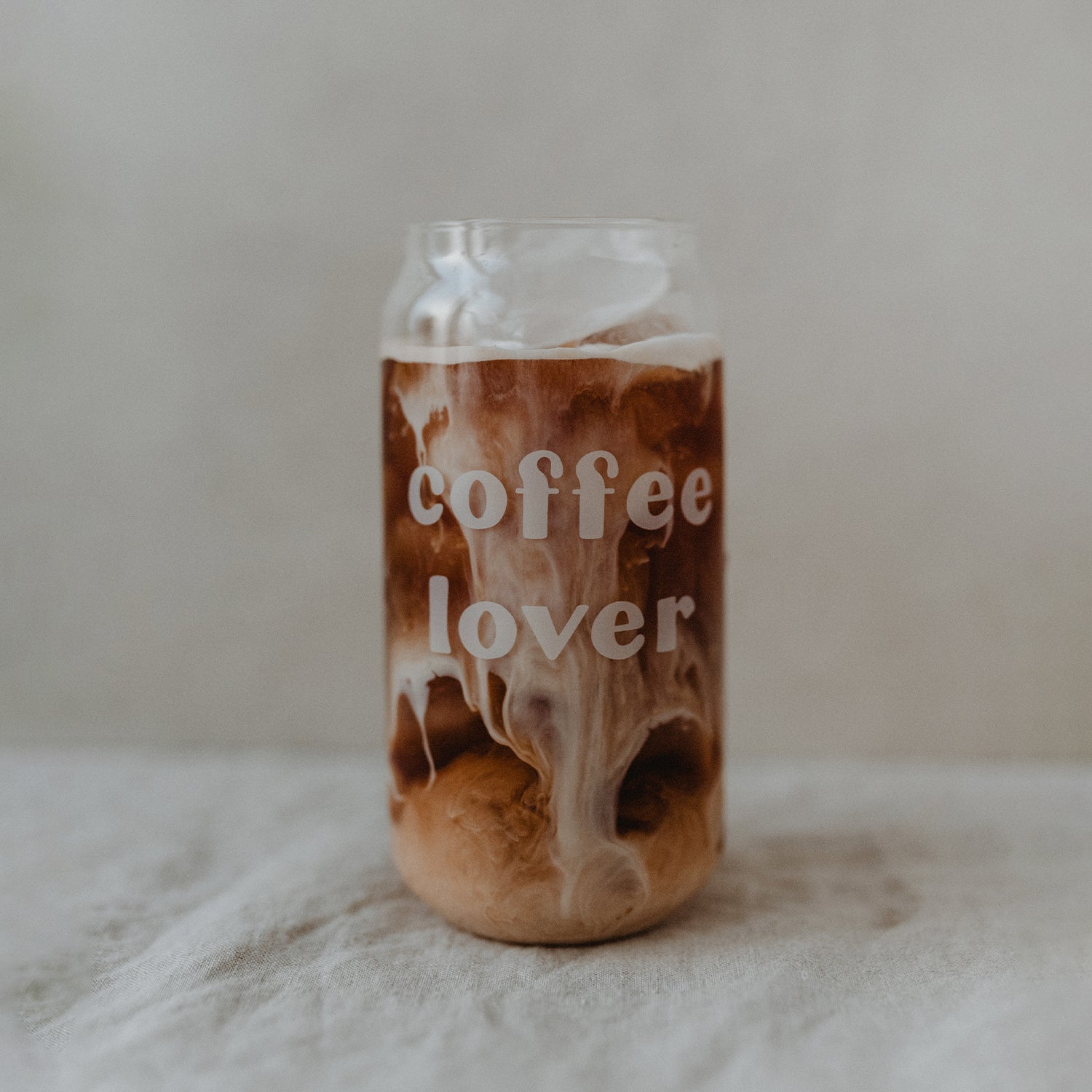 Hohes Trinkglas "COFFEE LOVER" - Eulenschnitt