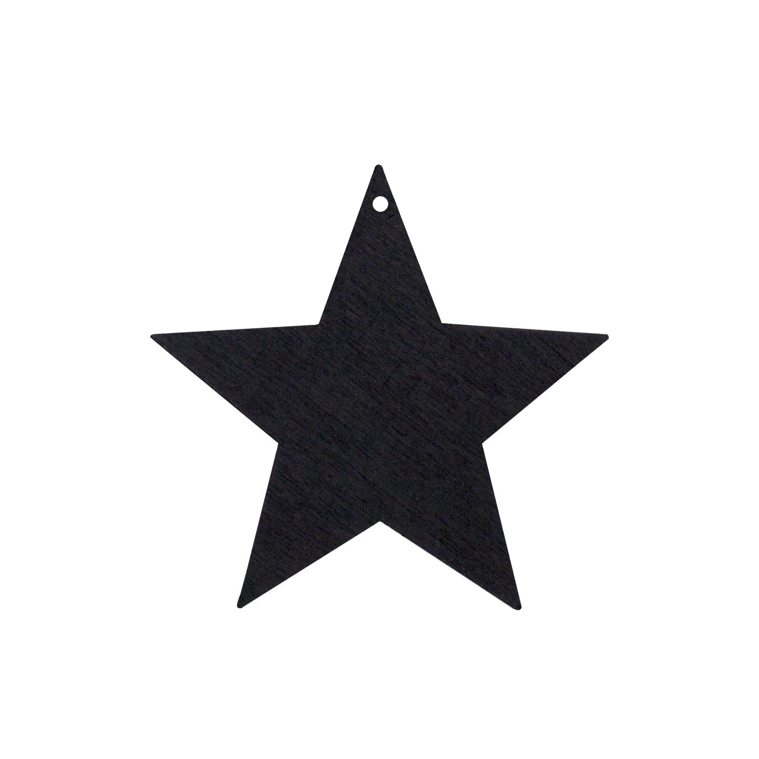 Holzanhänger Stern schwarz 8er Set - Eulenschnitt