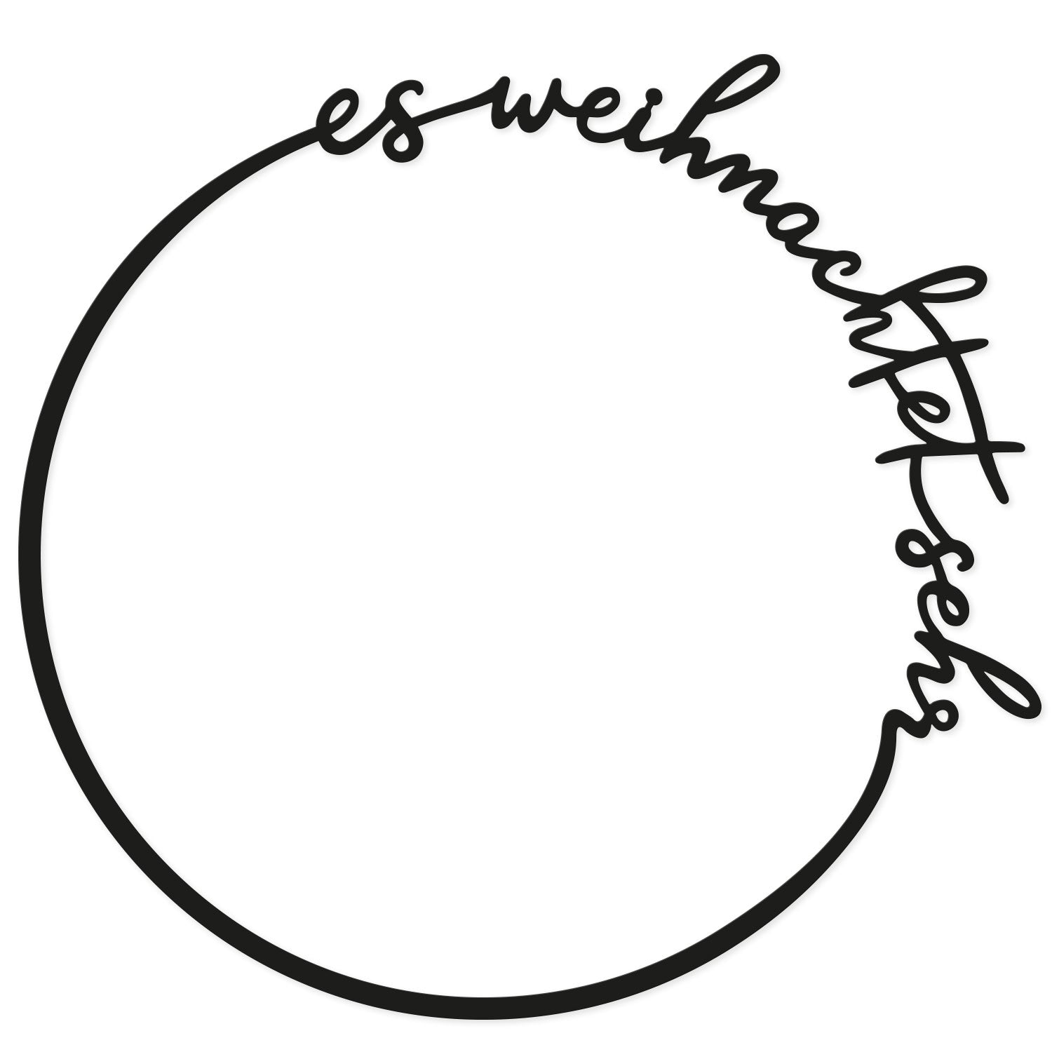 Holzkranz "es weihnachtet sehr" - Eulenschnitt