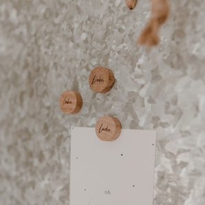 Holzmagnet "Lebe Liebe Lache" 3er Set - Eulenschnitt