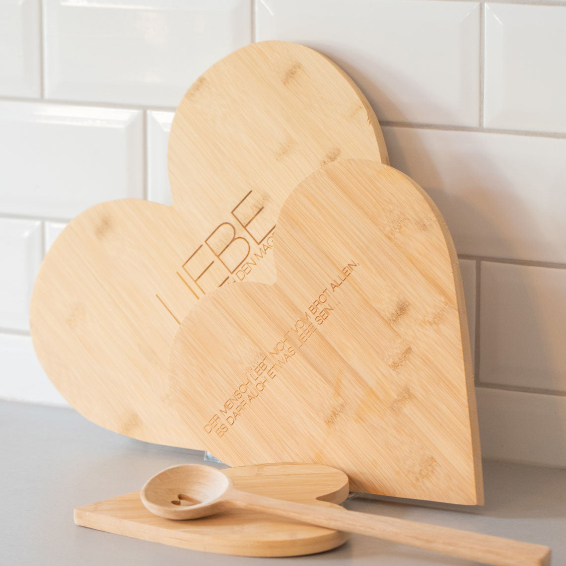 Wooden spoons heart acacia - Räder