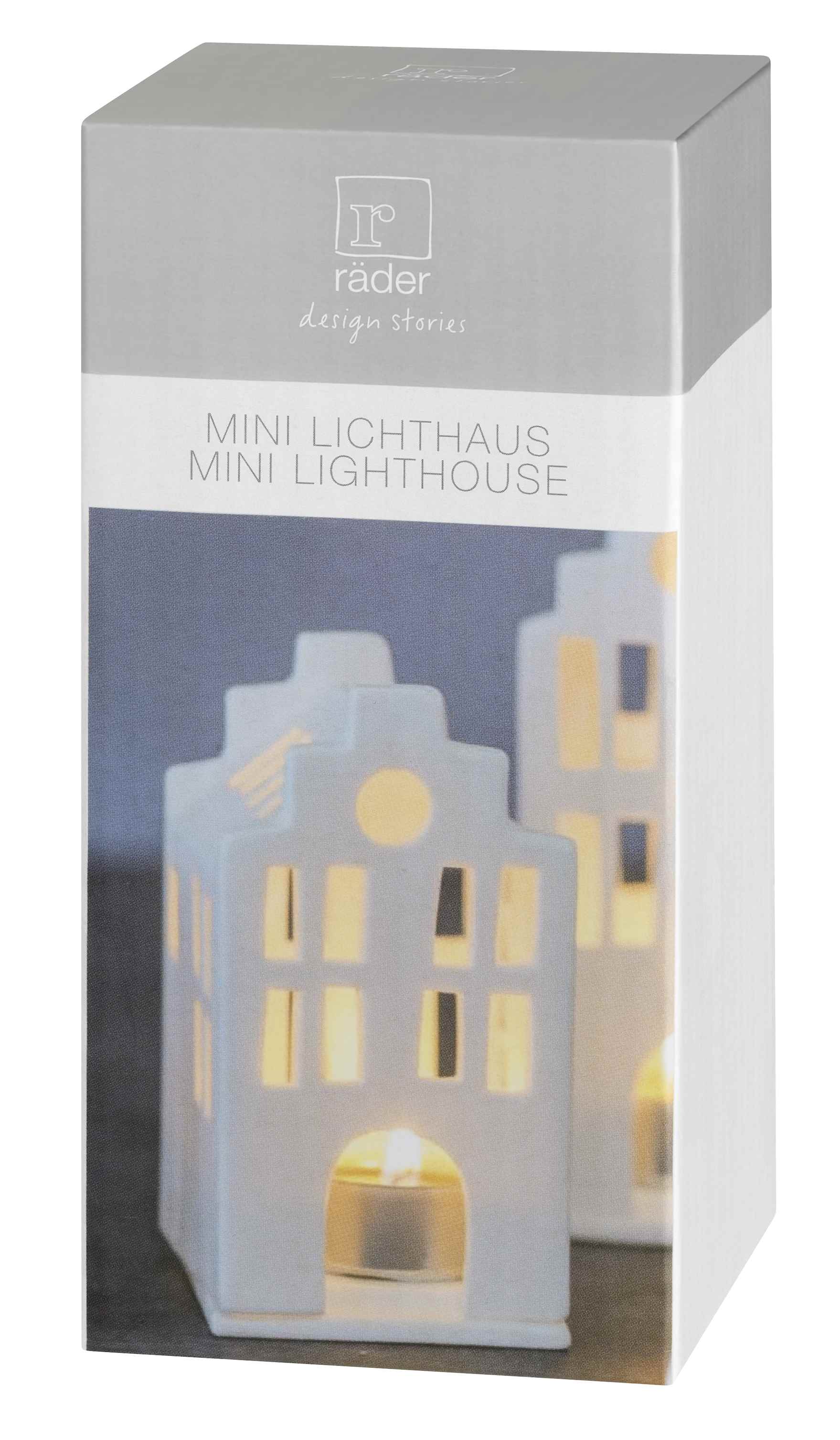 Mini Lichthaus Giebelhaus – handgefertigt - Räder