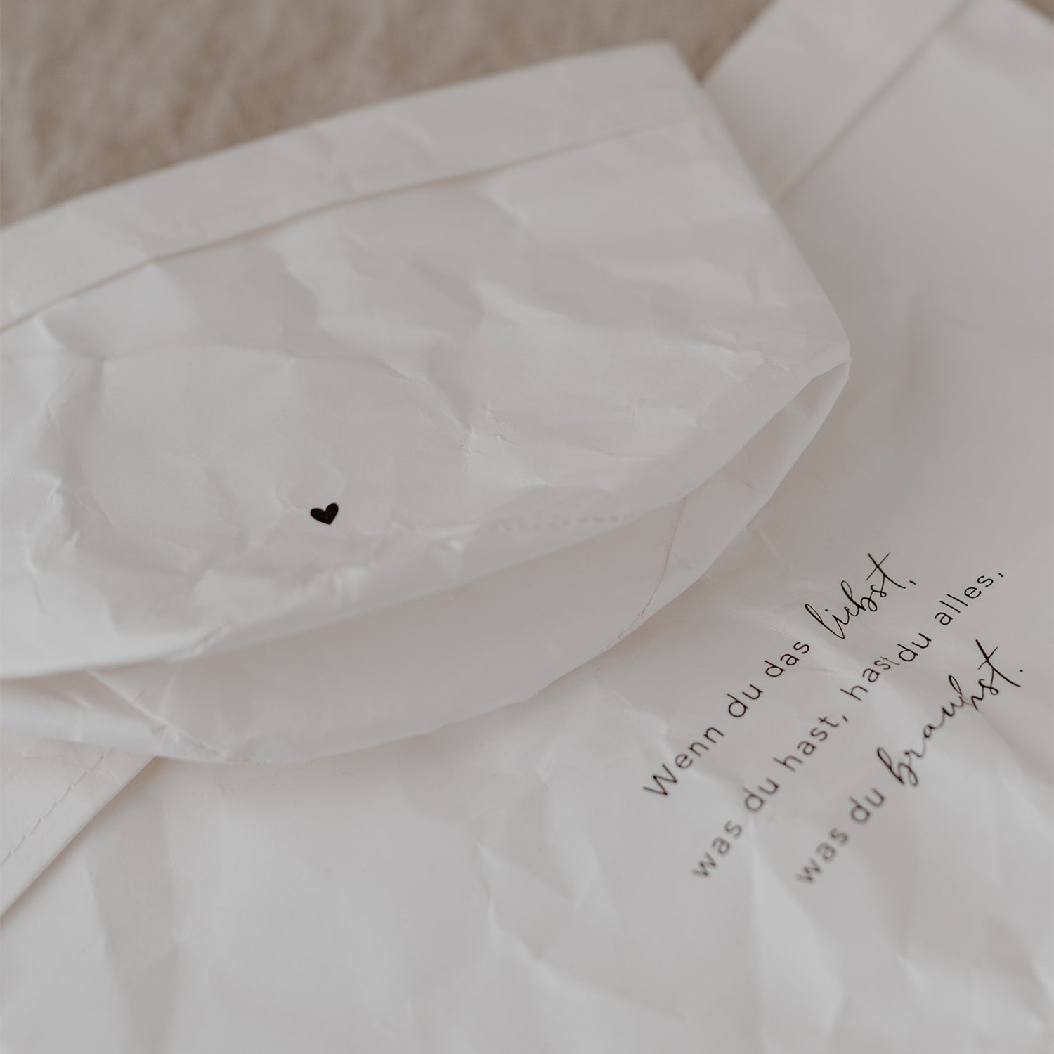 Paperbag "Alles was du brauchst" 2er Set weiss - Eulenschnitt