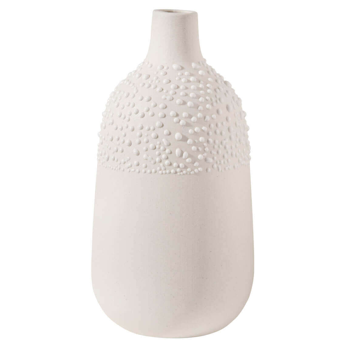 Perlenvase weiss Design 4 - Räder
