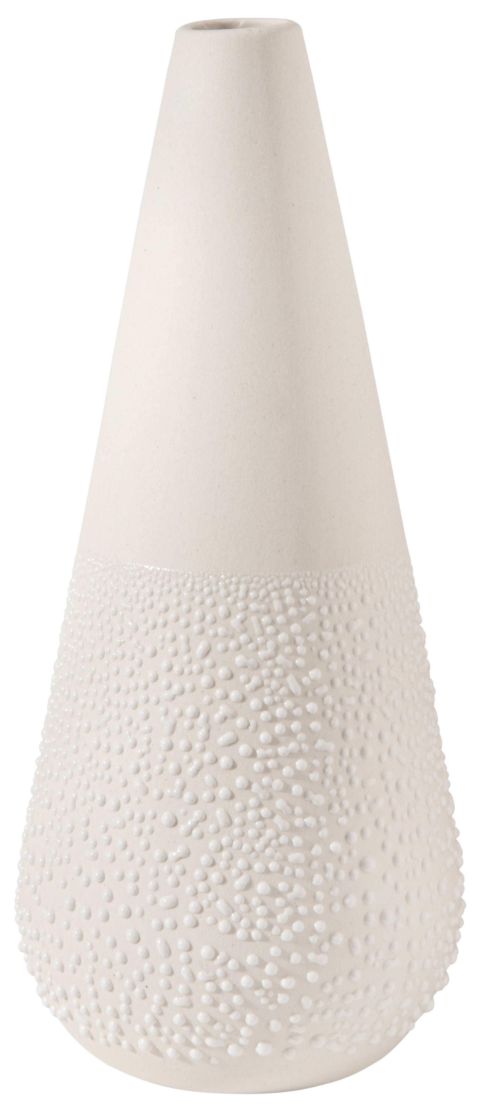 Perlenvase weiss Design 5 - Räder