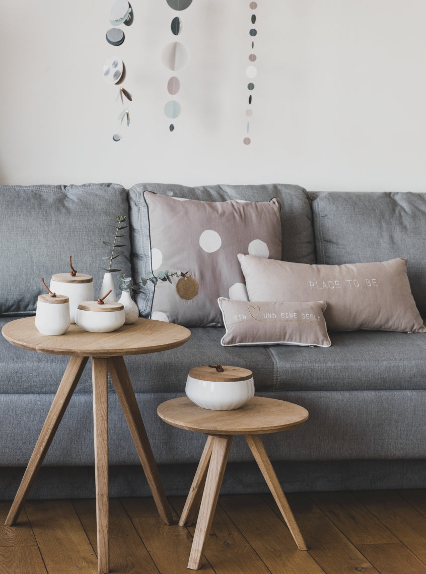 Perlenvase weiss Design 5 - Räder