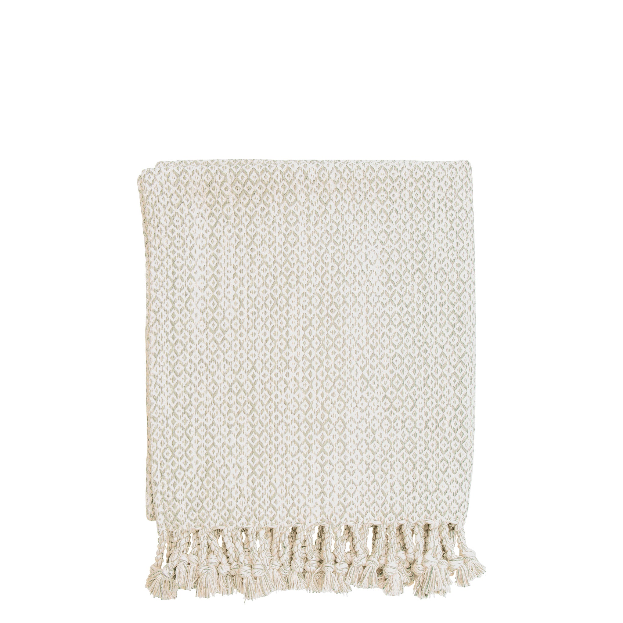 Plaid/Decke 140x180cm weiss/beige - Bastion Collections