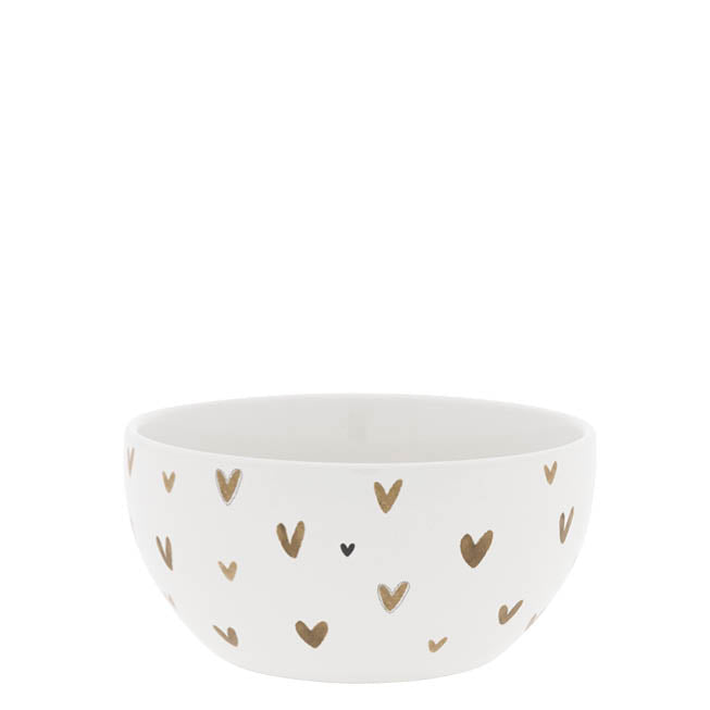Müeslischale "little hearts" braun - Bastion Collections