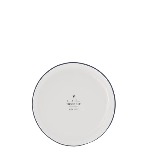 Dessertteller "Love Together" 16cm schwarz - Bastion Collections