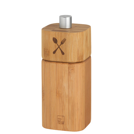 Salzmühle klein mit Besteck-Motiv - Räder