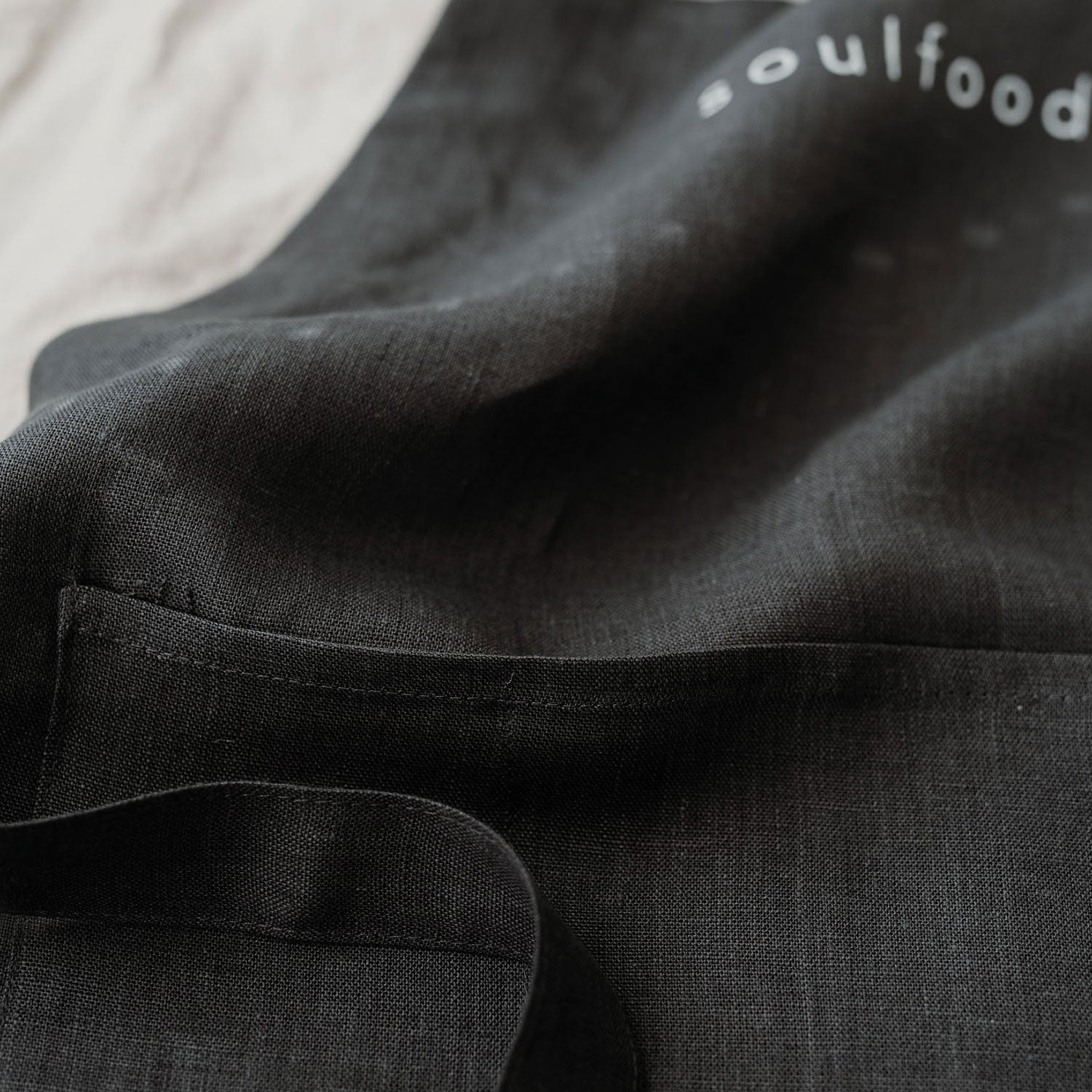 Linen apron "Soulfood" - Eulenschnitt