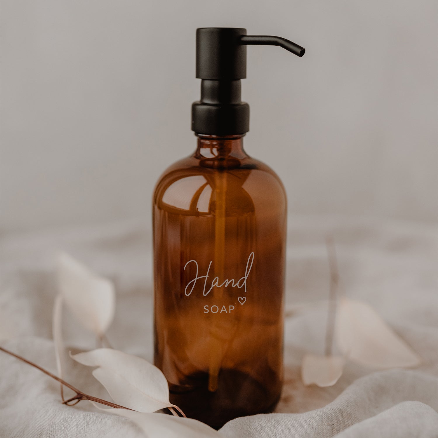 Seifenspender "Handsoap" 500ml braun - Eulenschnitt