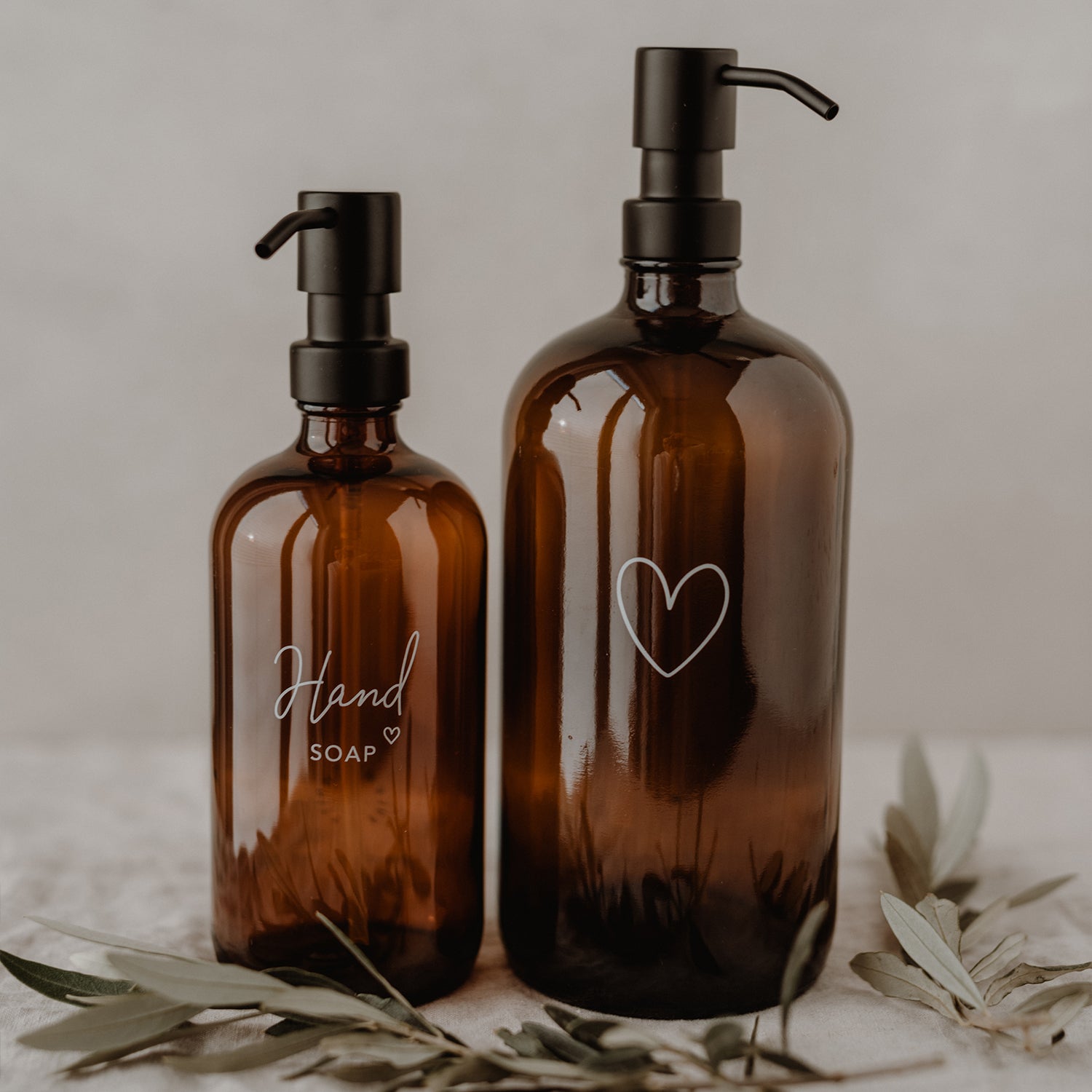 Seifenspender "Handsoap" 500ml braun - Eulenschnitt