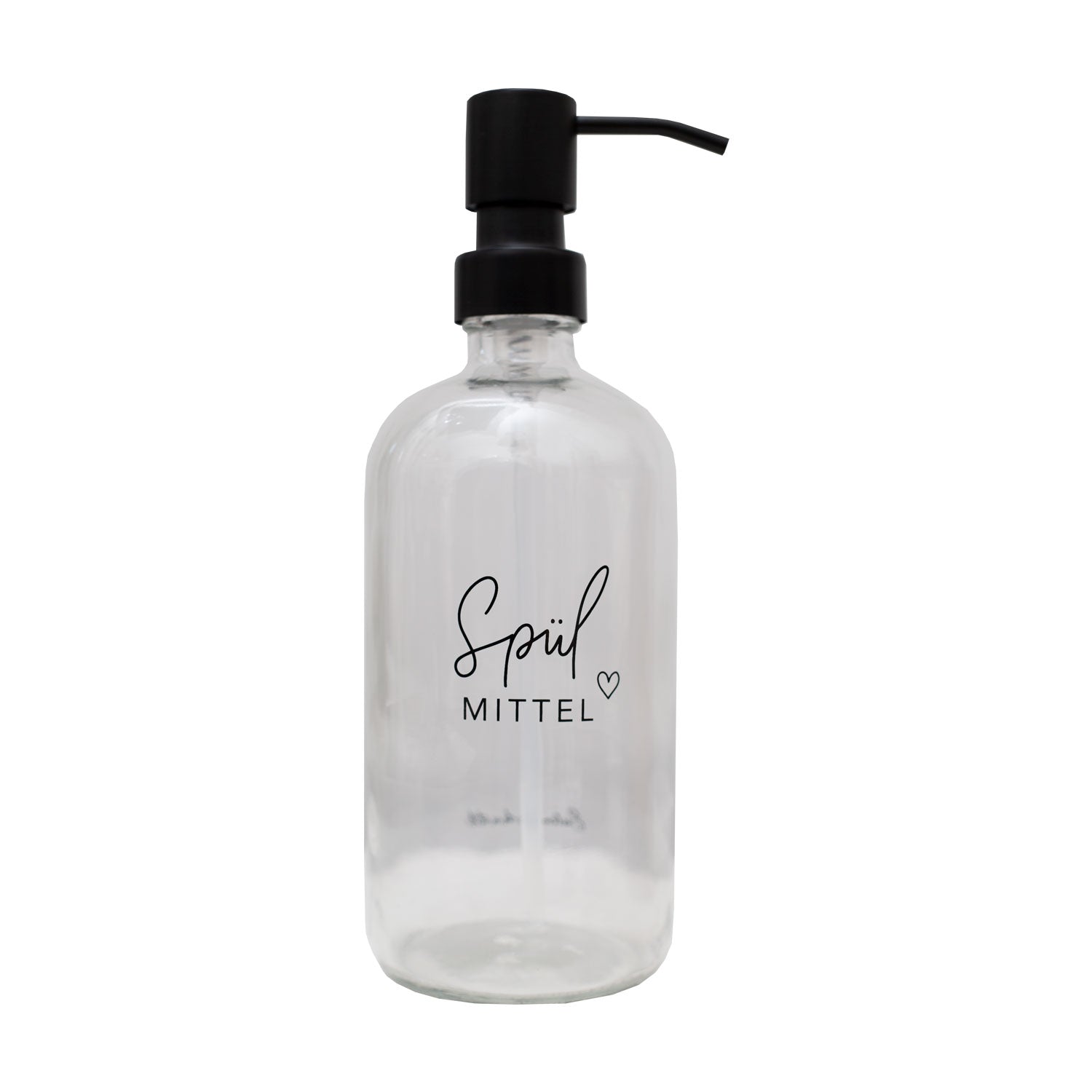 Seifenspender "Spülmittel" 500ml transparent - Eulenschnitt