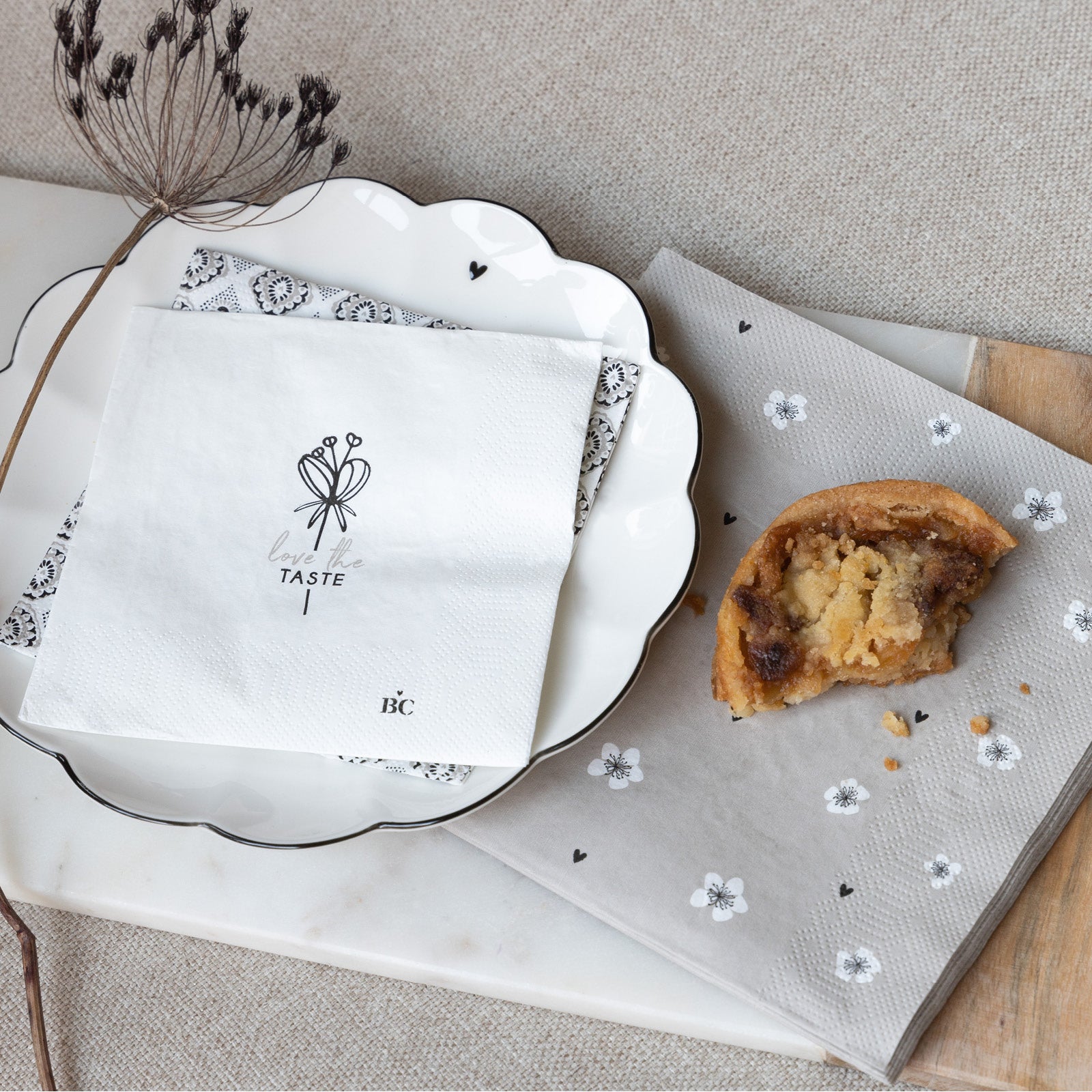Serviette "Love the Taste" Cocktail - Bastion Collections