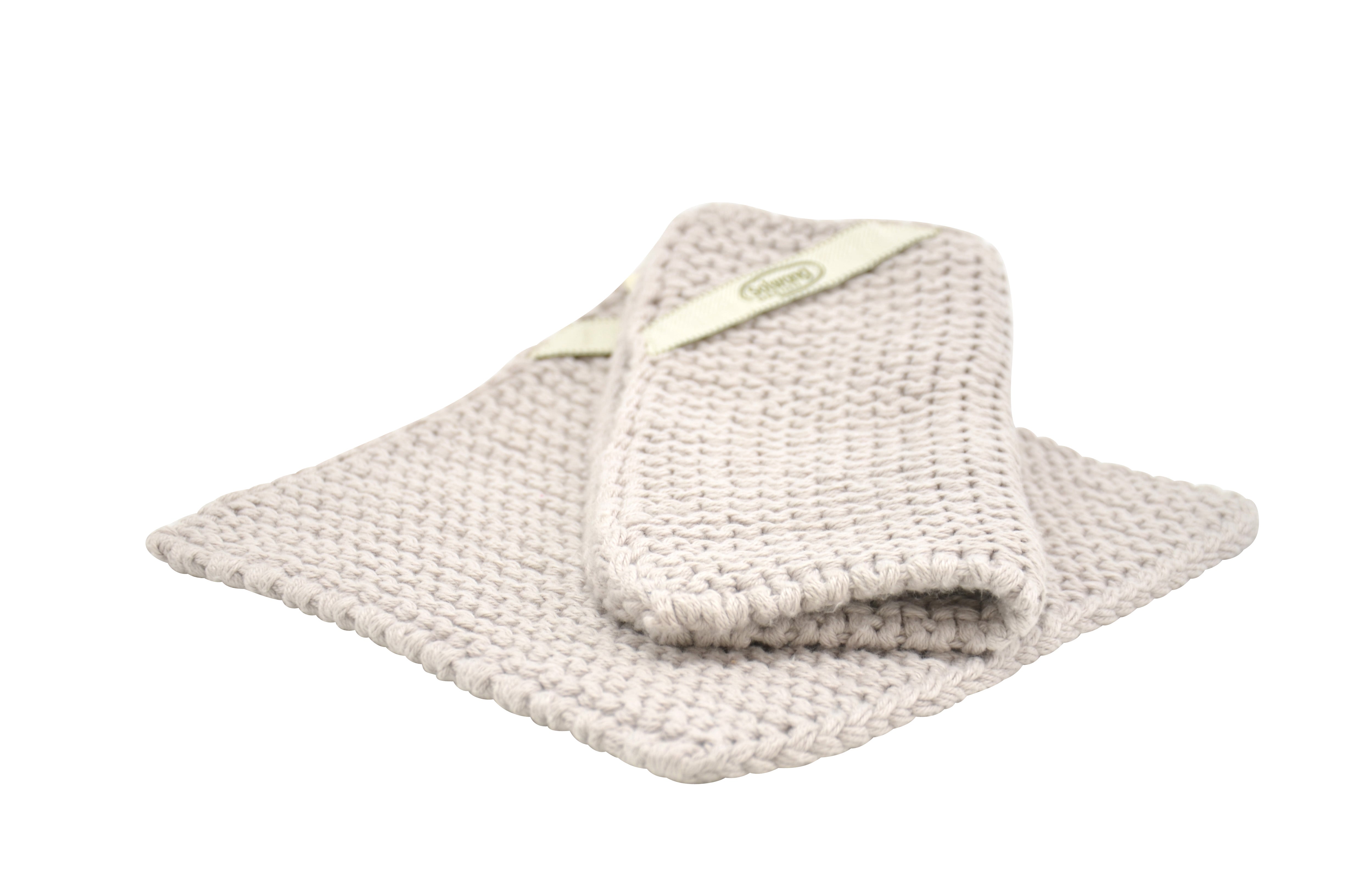 Topflappen Warmes Hellgrau 2er Set - Solwang Design