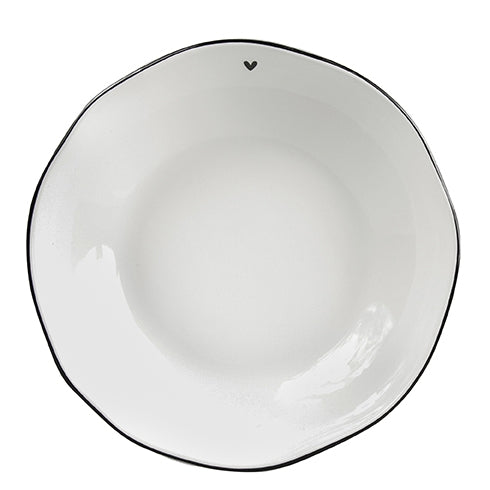 Suppenteller "heart" schwarz - Bastion Collections