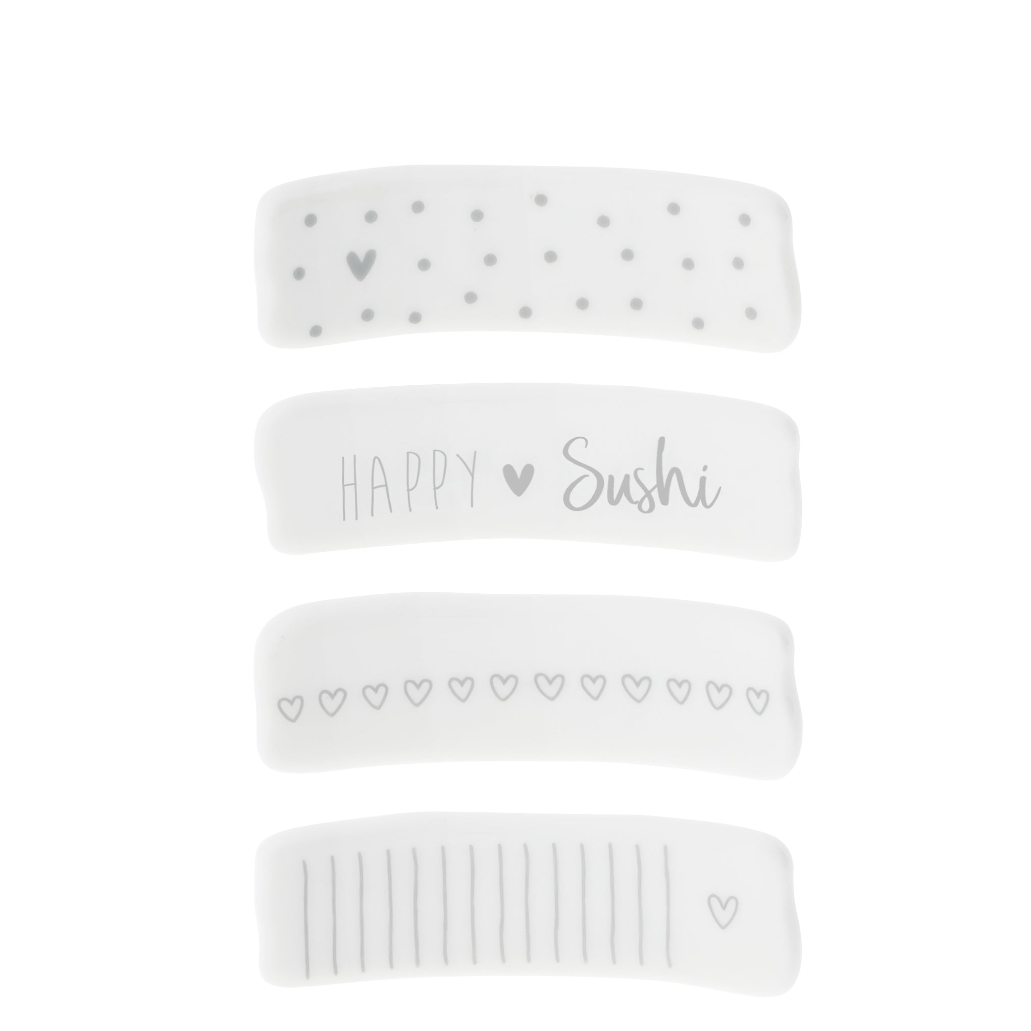 Sushi Stäbchenhalter "stripes" grau - Bastion Collections